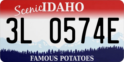 ID license plate 3L0574E