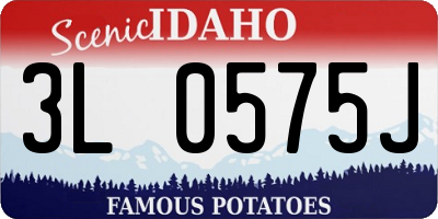 ID license plate 3L0575J