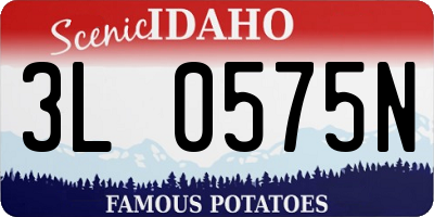 ID license plate 3L0575N