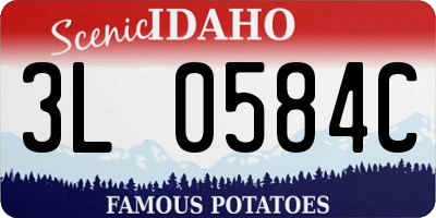 ID license plate 3L0584C