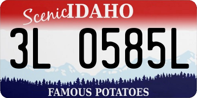 ID license plate 3L0585L