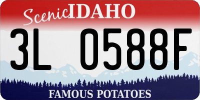 ID license plate 3L0588F