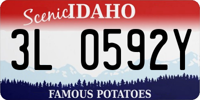 ID license plate 3L0592Y