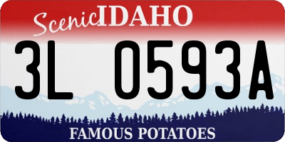 ID license plate 3L0593A
