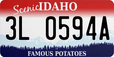ID license plate 3L0594A