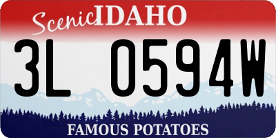 ID license plate 3L0594W