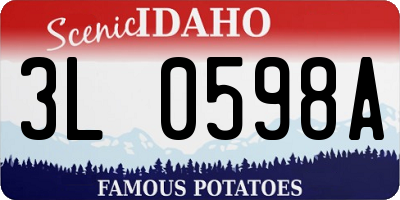 ID license plate 3L0598A