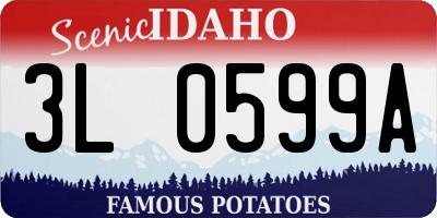 ID license plate 3L0599A