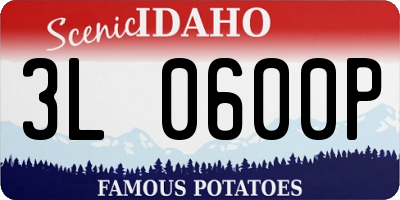 ID license plate 3L0600P