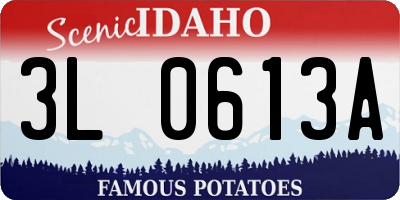ID license plate 3L0613A