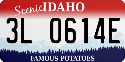 ID license plate 3L0614E