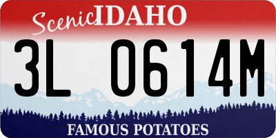 ID license plate 3L0614M