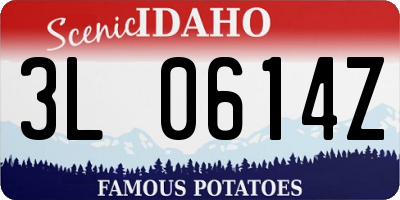 ID license plate 3L0614Z