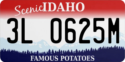 ID license plate 3L0625M