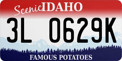ID license plate 3L0629K