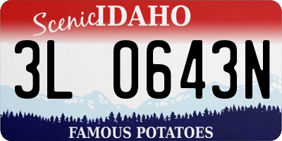 ID license plate 3L0643N