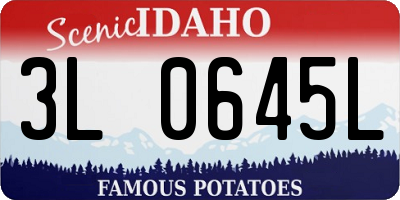 ID license plate 3L0645L