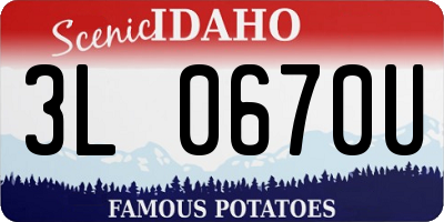 ID license plate 3L0670U