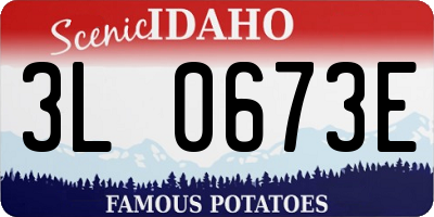 ID license plate 3L0673E