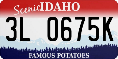 ID license plate 3L0675K