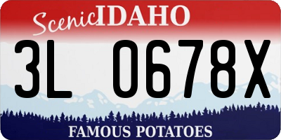 ID license plate 3L0678X