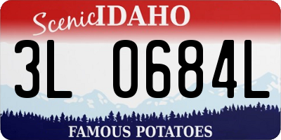 ID license plate 3L0684L