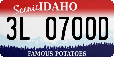 ID license plate 3L0700D