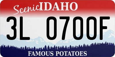 ID license plate 3L0700F