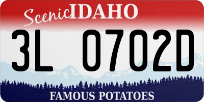 ID license plate 3L0702D