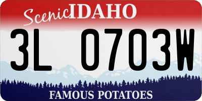 ID license plate 3L0703W