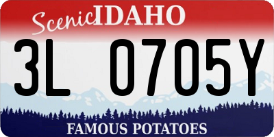 ID license plate 3L0705Y