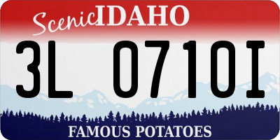 ID license plate 3L0710I