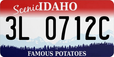 ID license plate 3L0712C