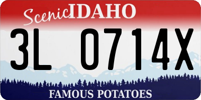 ID license plate 3L0714X