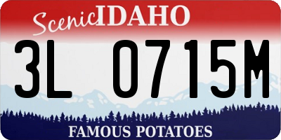 ID license plate 3L0715M