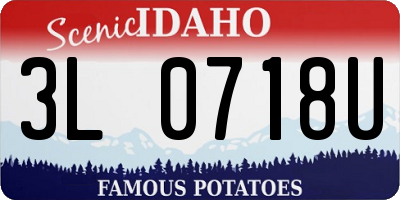 ID license plate 3L0718U