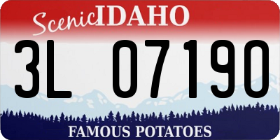 ID license plate 3L0719O