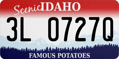 ID license plate 3L0727Q