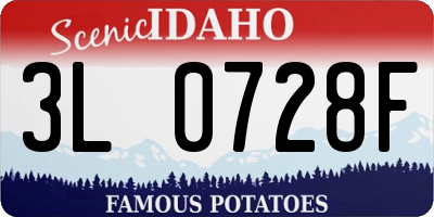 ID license plate 3L0728F