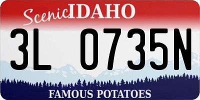 ID license plate 3L0735N