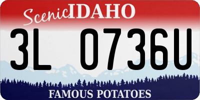 ID license plate 3L0736U