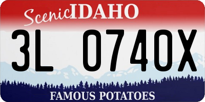 ID license plate 3L0740X
