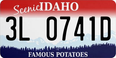 ID license plate 3L0741D