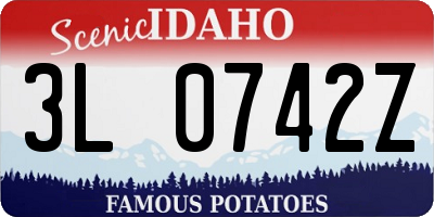 ID license plate 3L0742Z