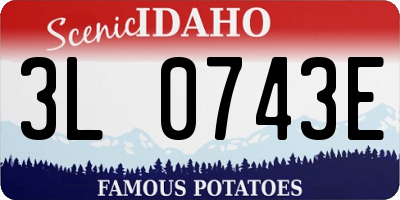 ID license plate 3L0743E