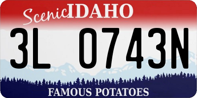 ID license plate 3L0743N