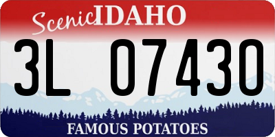 ID license plate 3L0743O