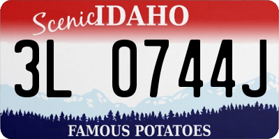 ID license plate 3L0744J