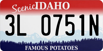 ID license plate 3L0751N