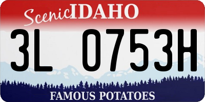 ID license plate 3L0753H